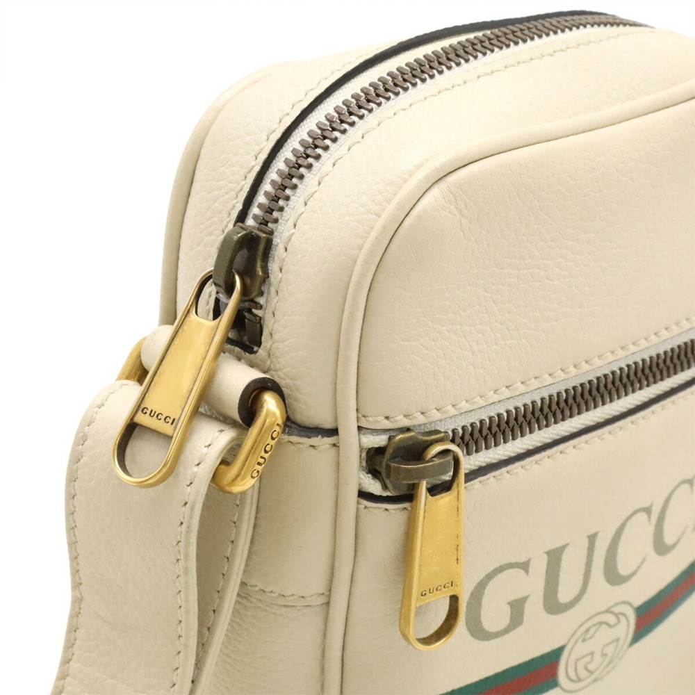 GUCCI White Leather Pochette Shoulder Bag - Picture 7 of 9